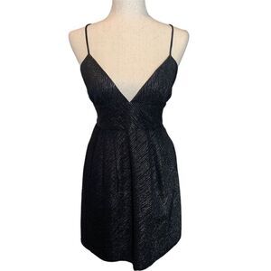 Milly Black Metallic Sparkle Formal Mini Dress| Size 6